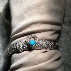 JUDITH RIPKA STERLING DOOR KNOCKER TURQUOISE CUFF